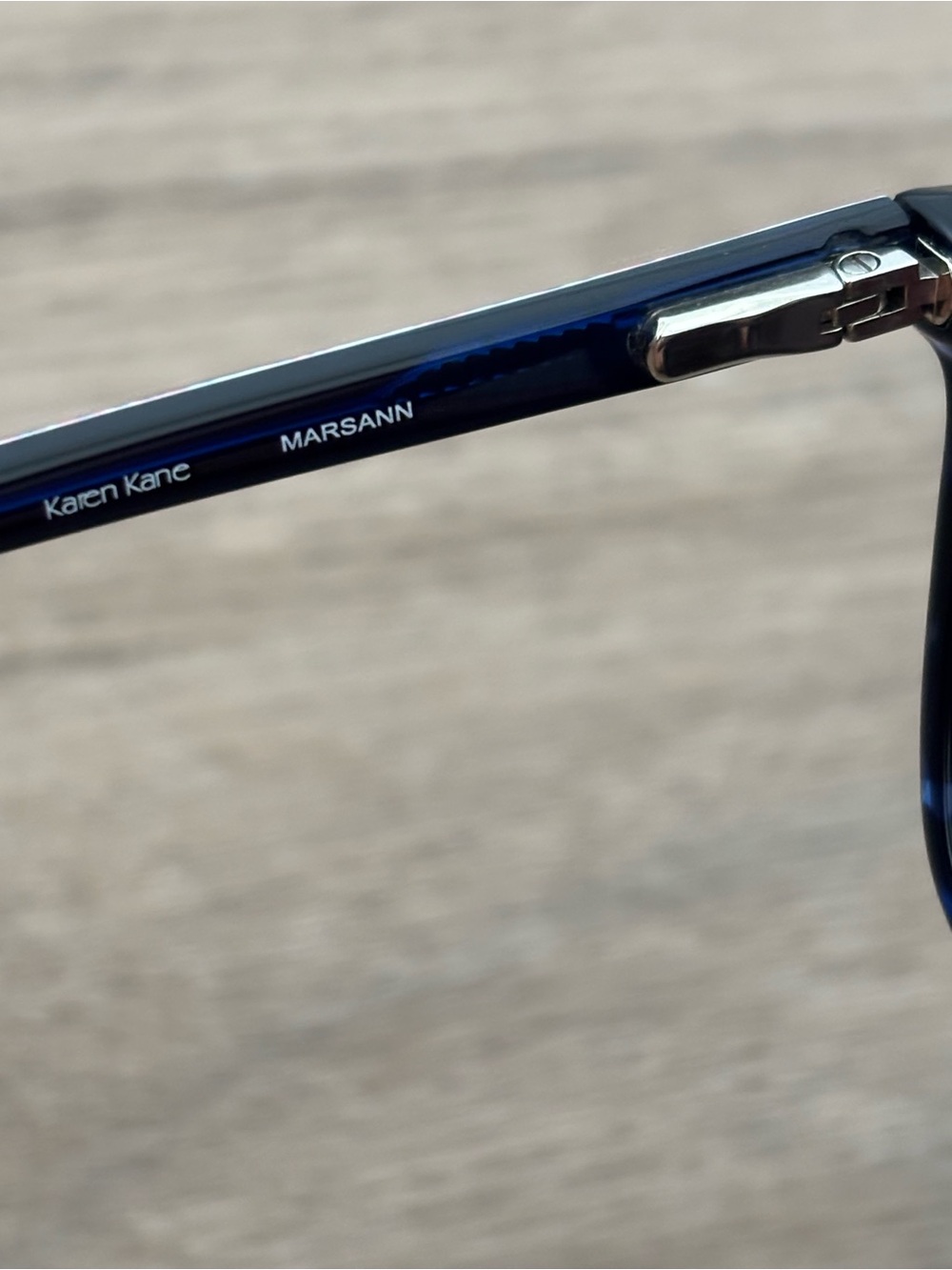 Karen Kane Marsann Blue Tortoise Eyeglass Glasses Frames 53-18-135 - Picture 6 of 13